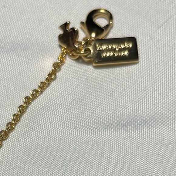 Kate Spade Necklace – Gold-Tone – Blue Spade Enamel + Rhinestone – GUC - Picture 2 of 7